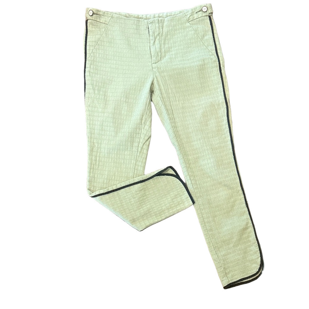 Free People green with black trim pants, size 8